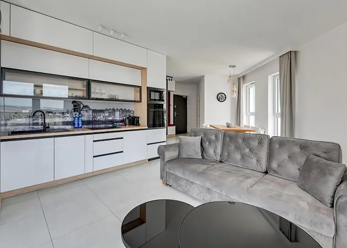 公寓 Sea View Letnica Tower & Sea View By Downtown 格但斯克